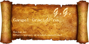 Gangel Graciána névjegykártya